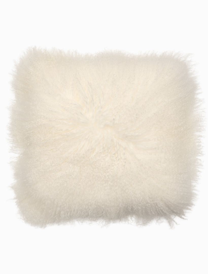 Tibetan Fur Cushion Ivory - Zjoosh