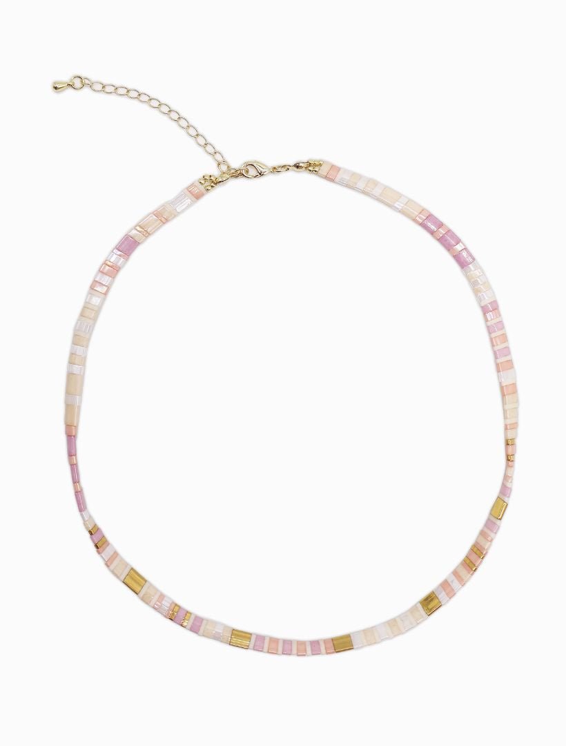 Tila Necklace Pink and Gold - Zjoosh