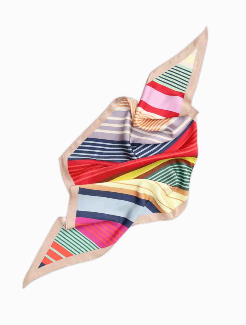 Trapezoid Scarf Bright Stripes - Zjoosh