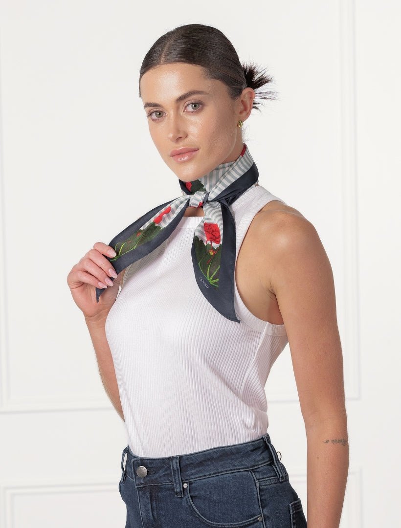 Trapezoid Scarf Geraniums - FINAL SALE - Zjoosh
