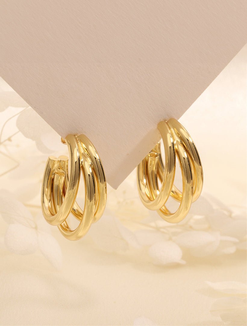 Triple Hoops Gold - Zjoosh