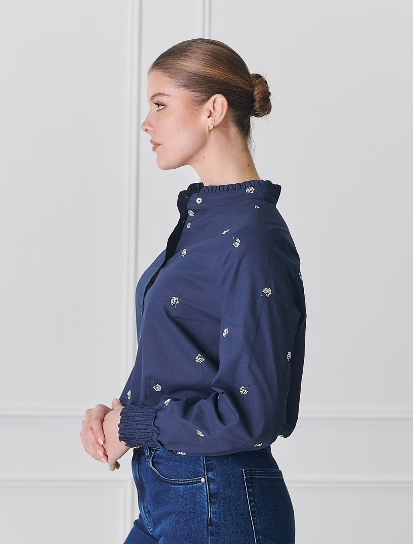Tulip Shirt Navy - FINAL SALE - Zjoosh