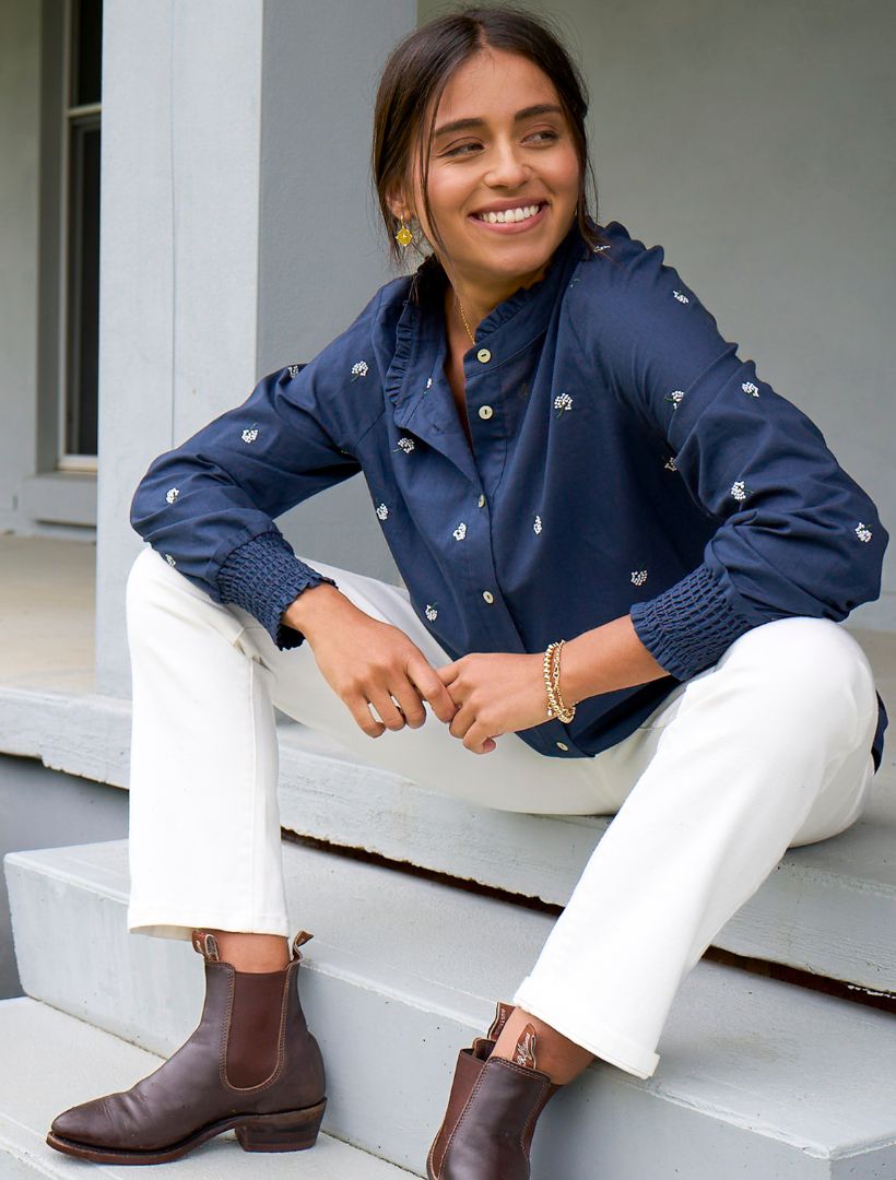 Tulip Shirt Navy - FINAL SALE - Zjoosh