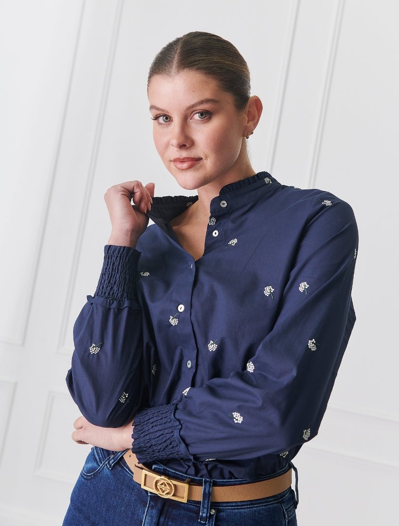 Tulip Shirt Navy - FINAL SALE - Zjoosh