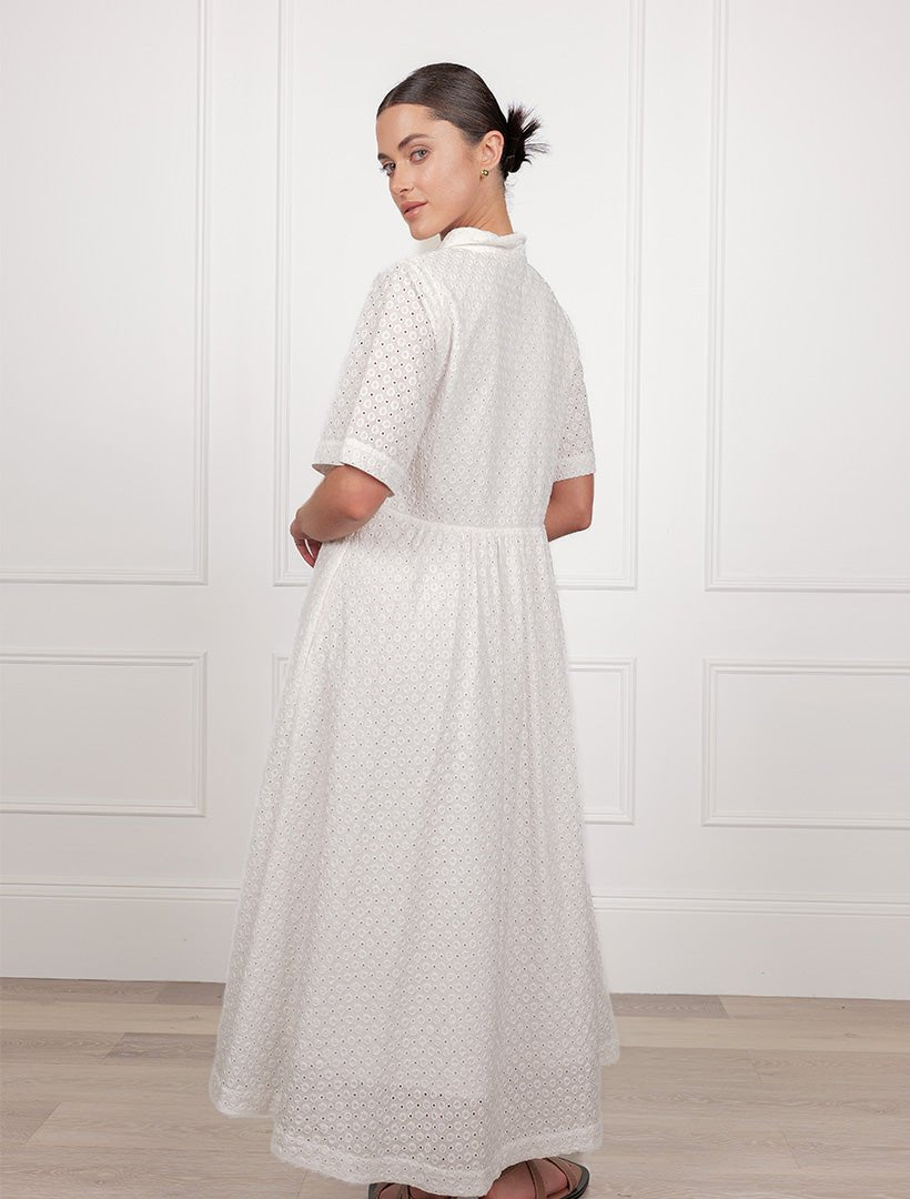 Valetta Lace Dress White - FINAL SALE - Zjoosh