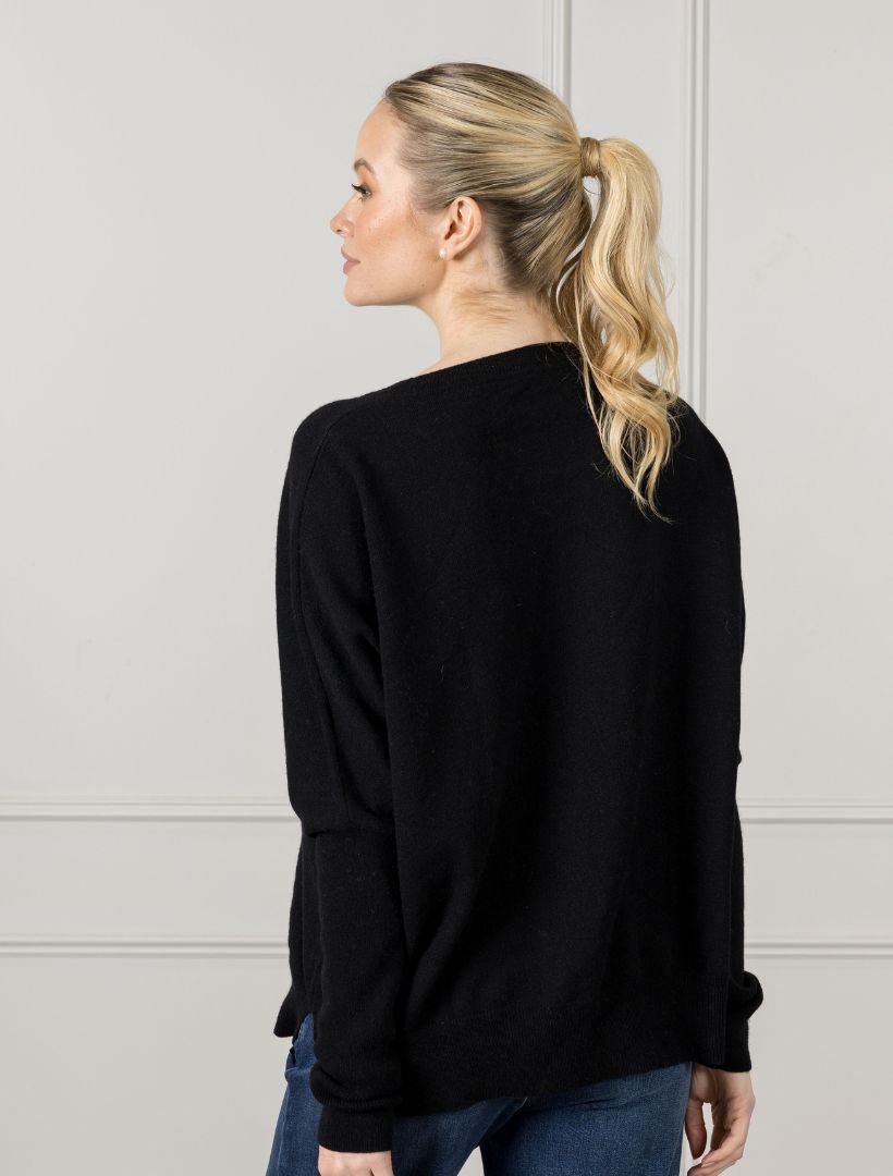 Vanessa Cashmere Jumper Black - Zjoosh