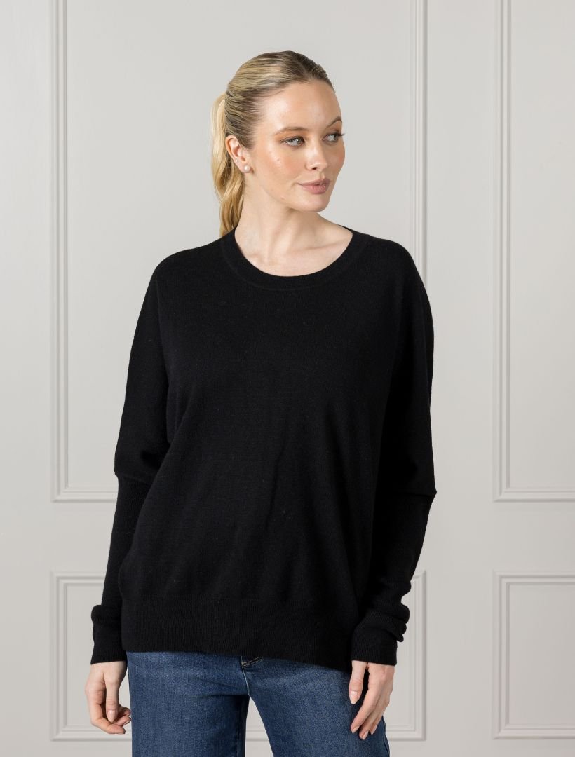 Vanessa Cashmere Jumper Black - Zjoosh