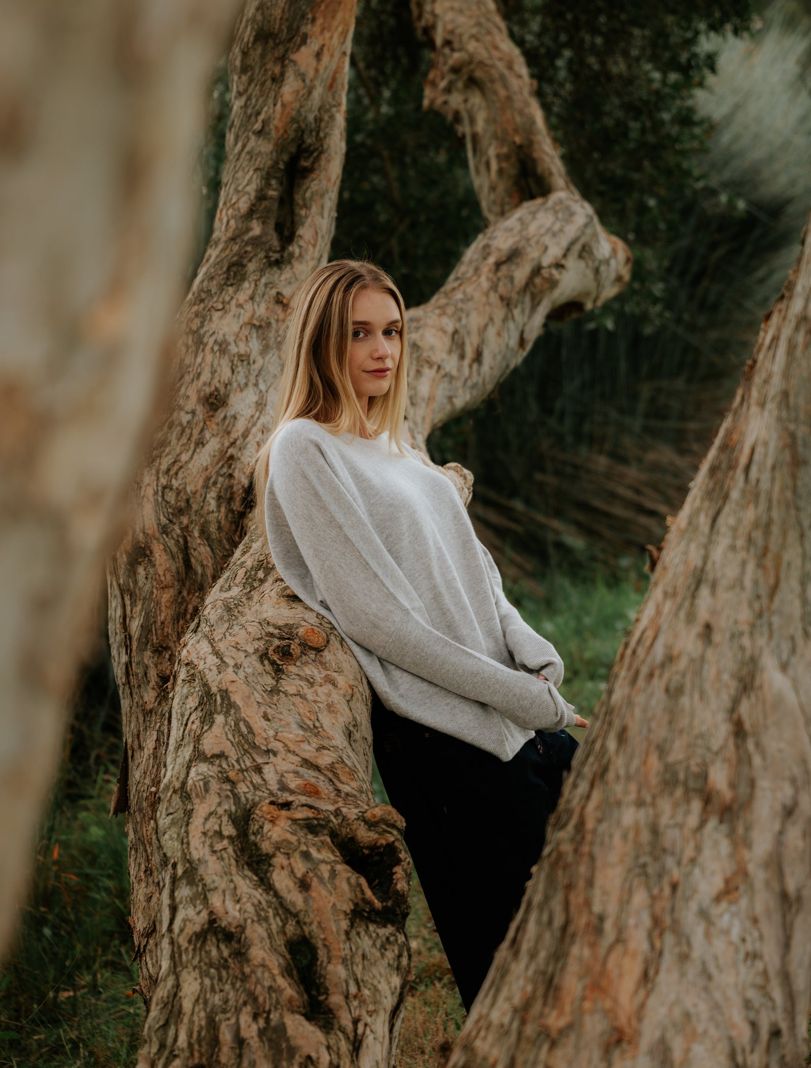 Vanessa Cashmere Jumper Grey - Zjoosh