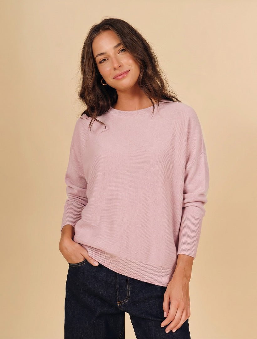 Vanessa Cashmere Jumper Parfait Pink - Zjoosh