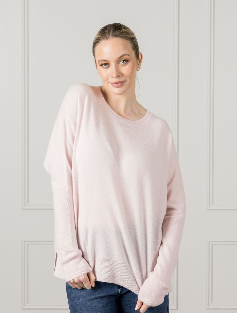 Vanessa Cashmere Jumper Parfait Pink - Zjoosh