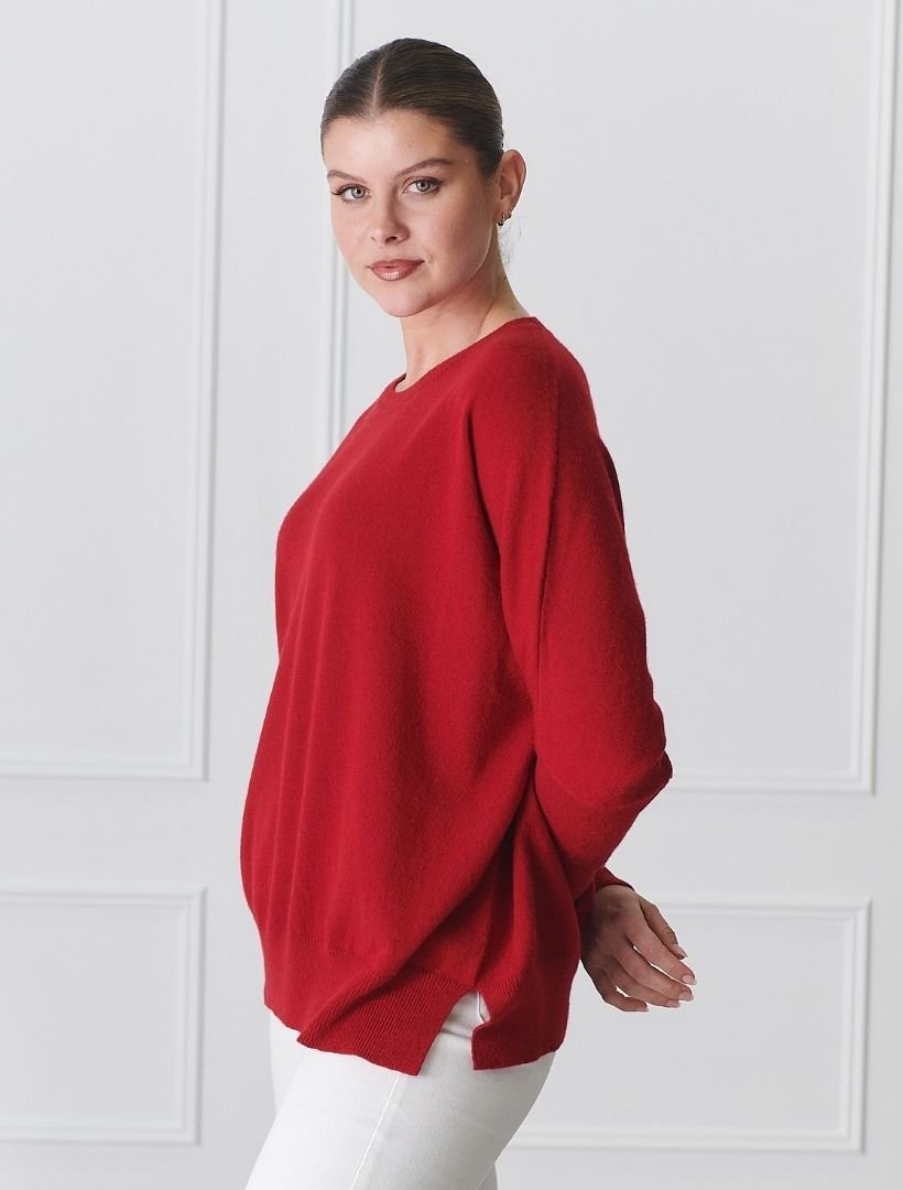 Vanessa Cashmere Jumper Rosewood - Zjoosh