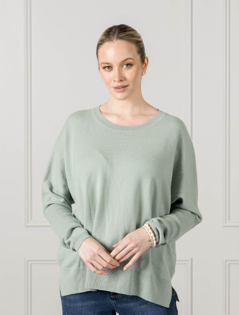 Vanessa Cashmere Jumper Sage - Zjoosh