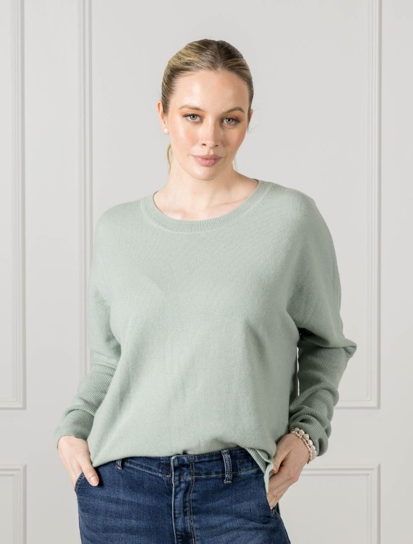 Vanessa Cashmere Jumper Sage - Zjoosh