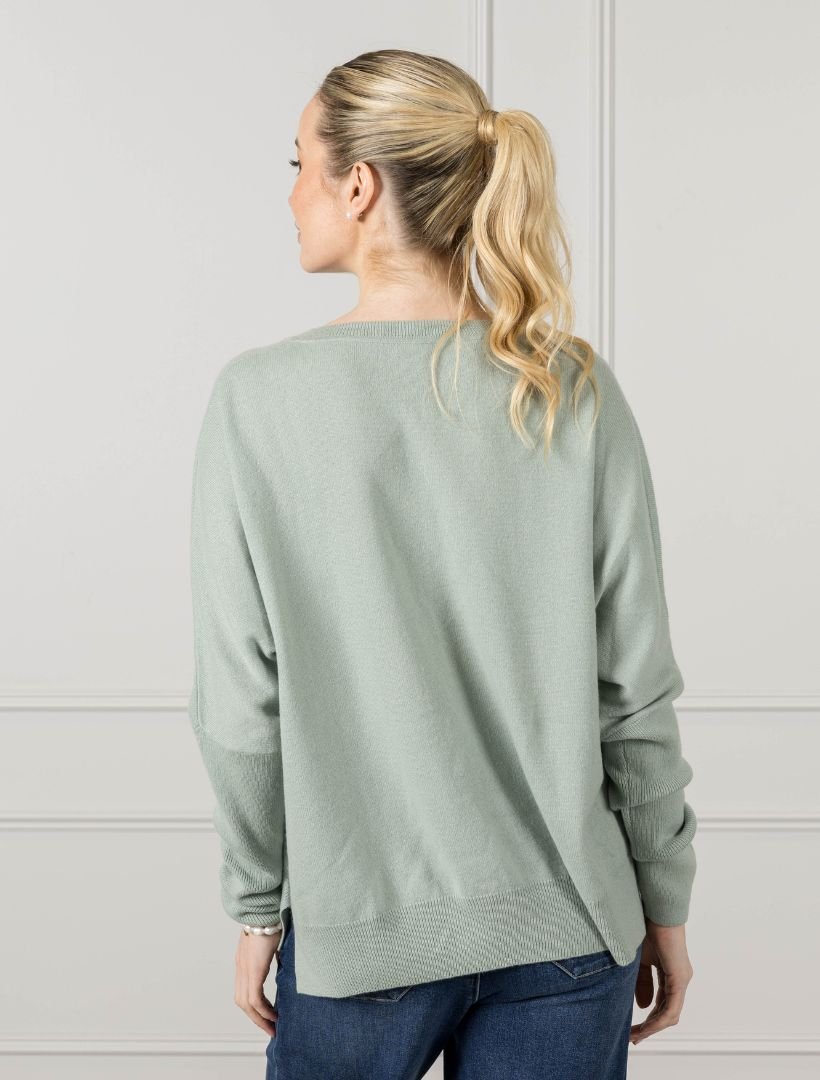 Vanessa Cashmere Jumper Sage - Zjoosh