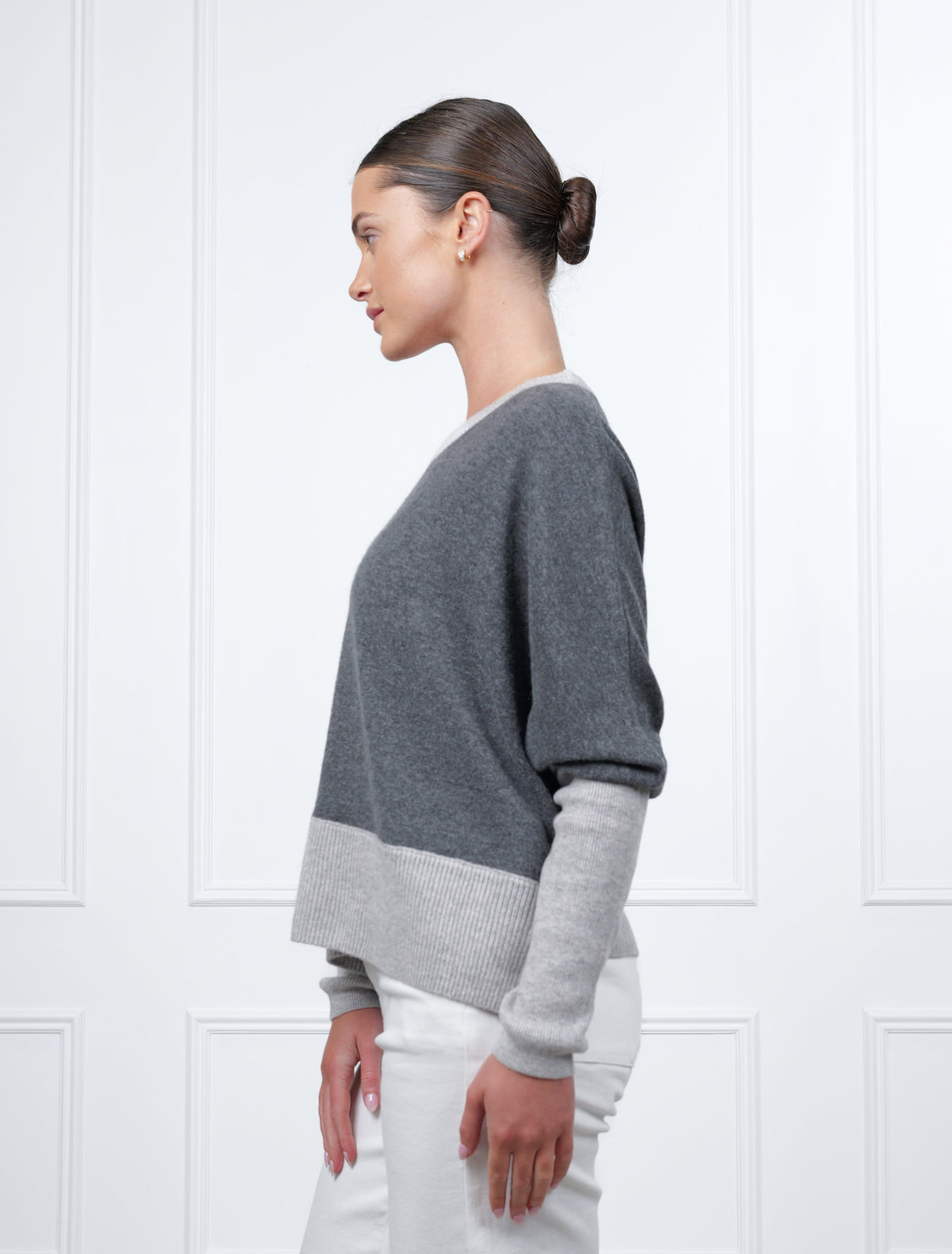 Vanessa Crop Knit Grey Free Size - Zjoosh