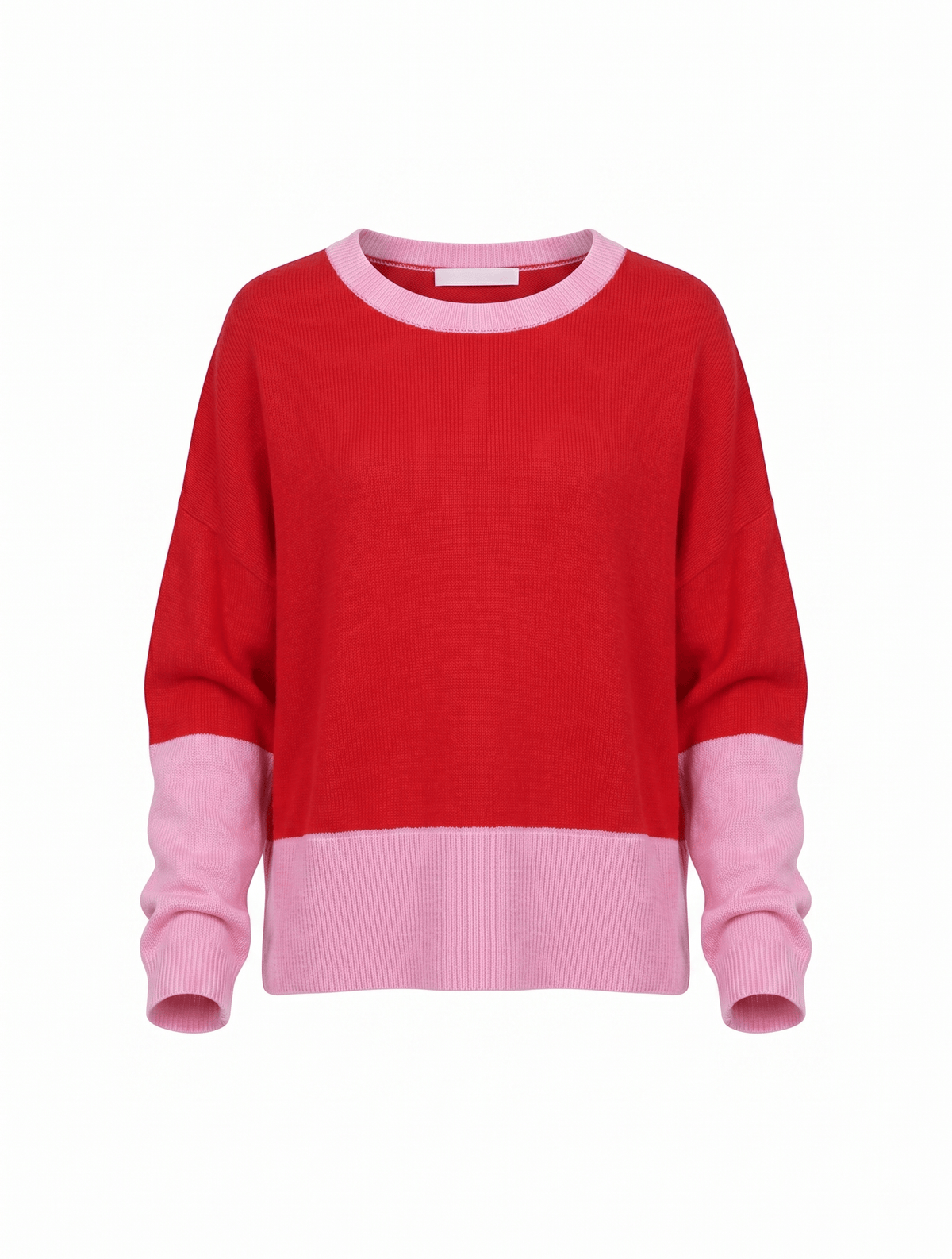 Vanessa Crop Knit Pink Red Free Size - Zjoosh