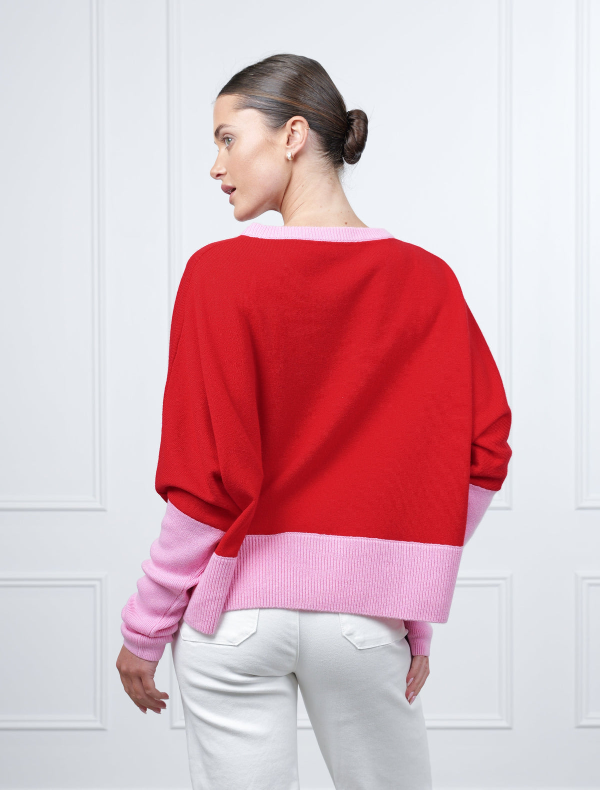 Vanessa Crop Knit Pink Red Free Size - Zjoosh