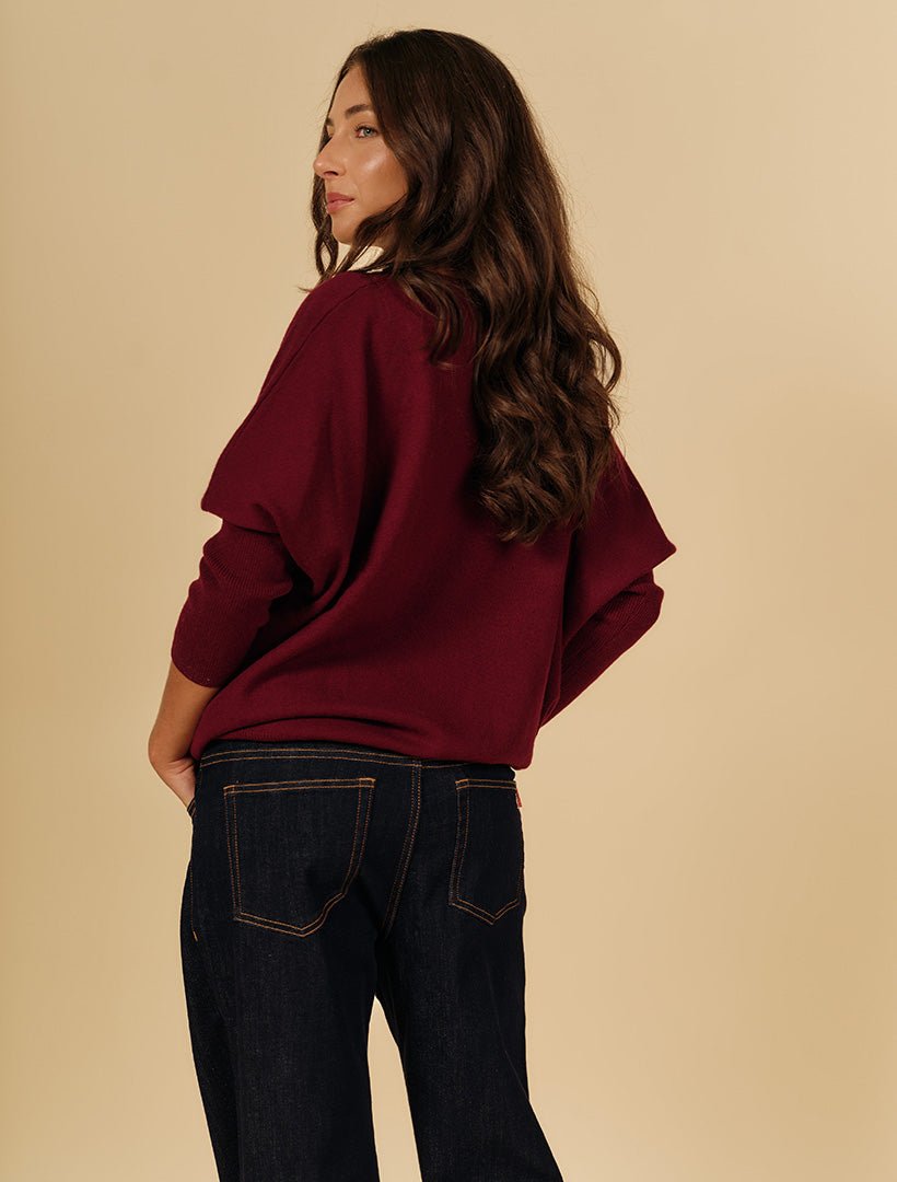 Vanessa Jumper Burgundy Free Size - Zjoosh