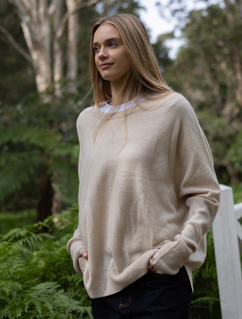 Vanessa Jumper Oatmeal Free Size - Zjoosh