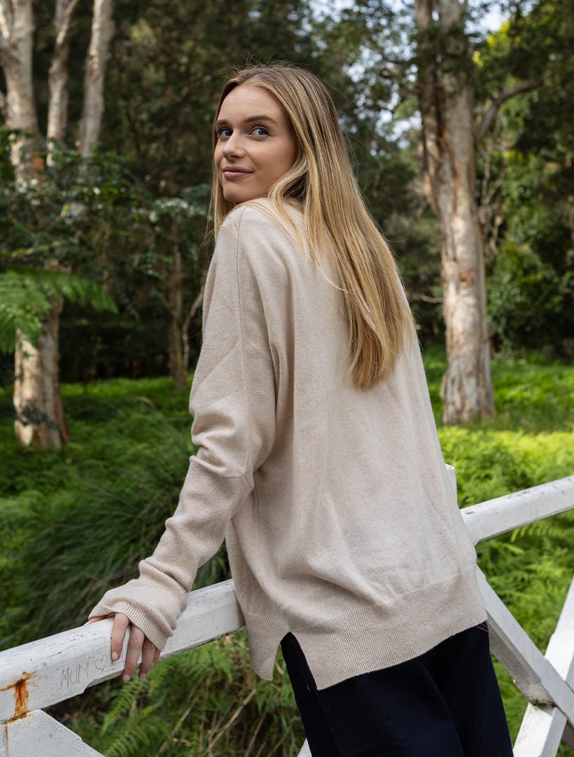 Vanessa Jumper Oatmeal Free Size - Zjoosh