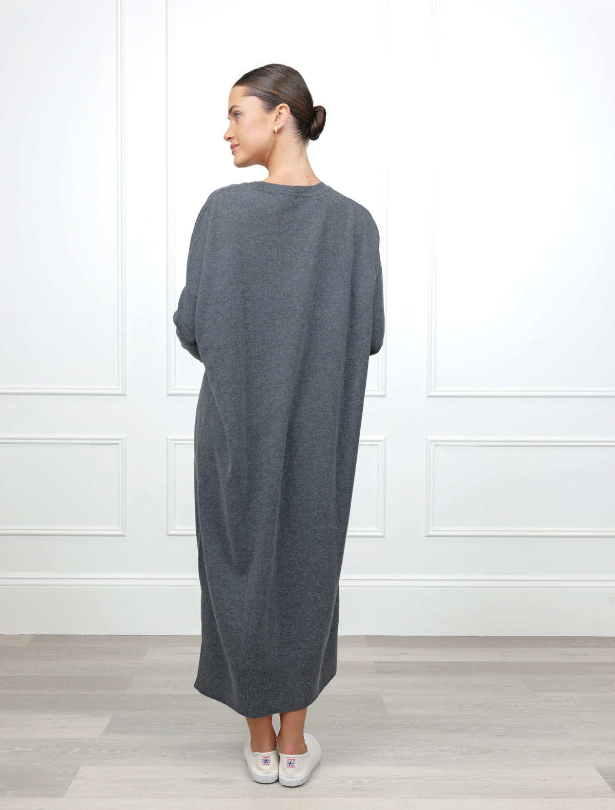 Vanessa Knit Dress Charcoal - Zjoosh
