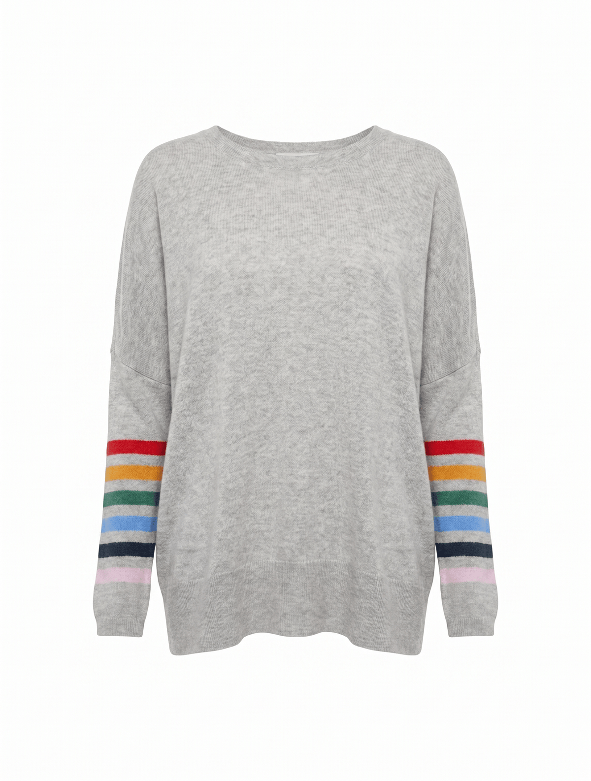 Vanessa Rainbow Knit Grey Free Size - Zjoosh