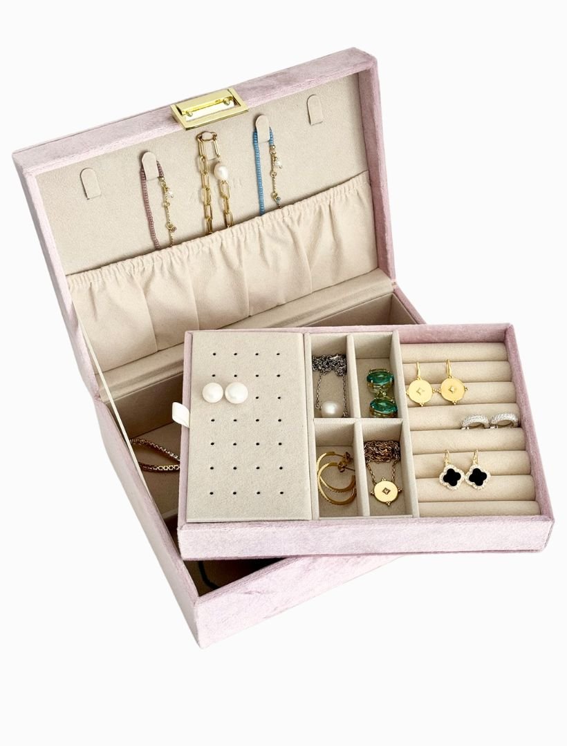 Velvet Jewellery Box Pink - Zjoosh