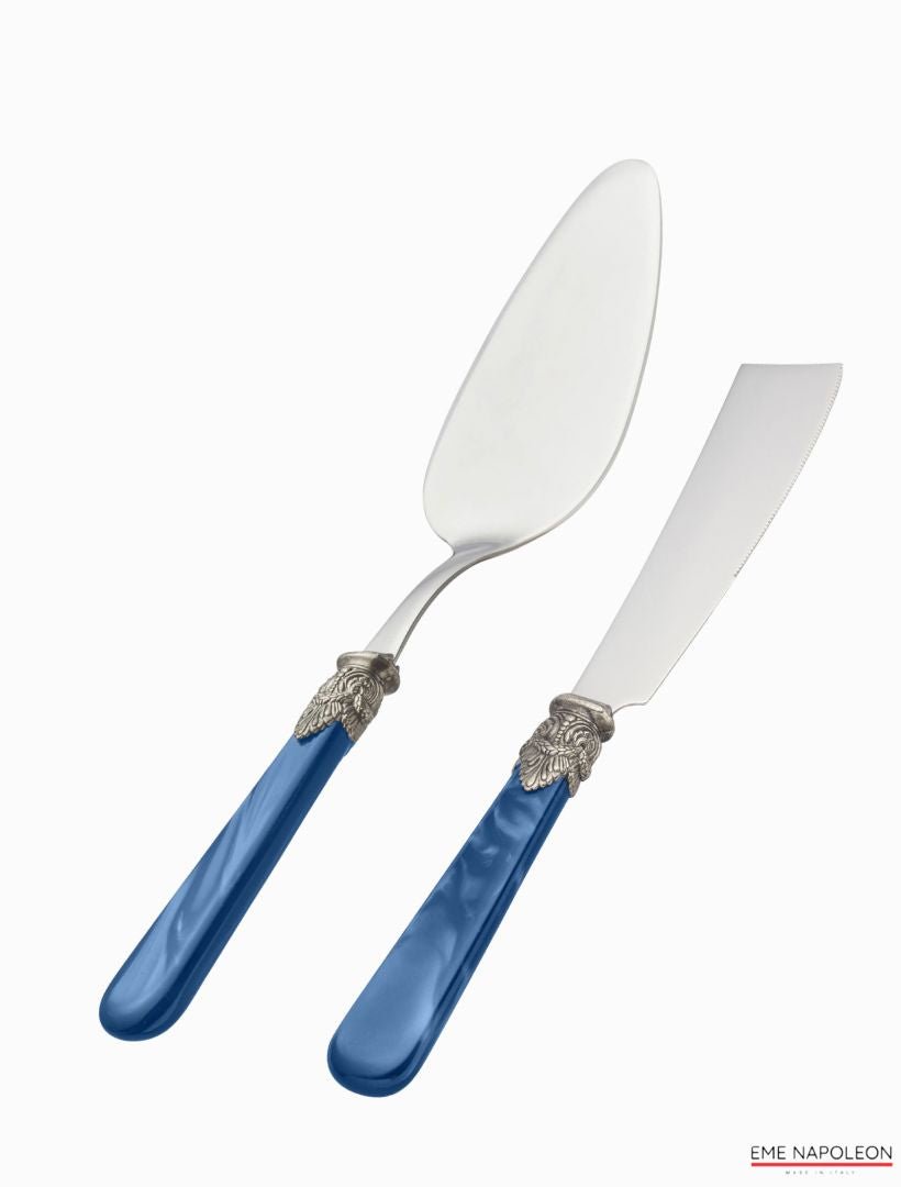 Verona 2 Piece Cake Server Blue - Zjoosh