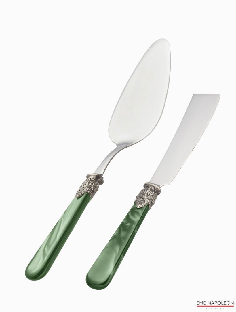 Verona 2 Piece Cake Server Green - Zjoosh