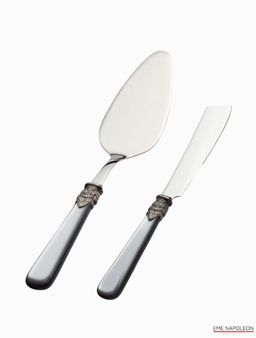 Verona 2 Piece Cake Server Grey - Zjoosh