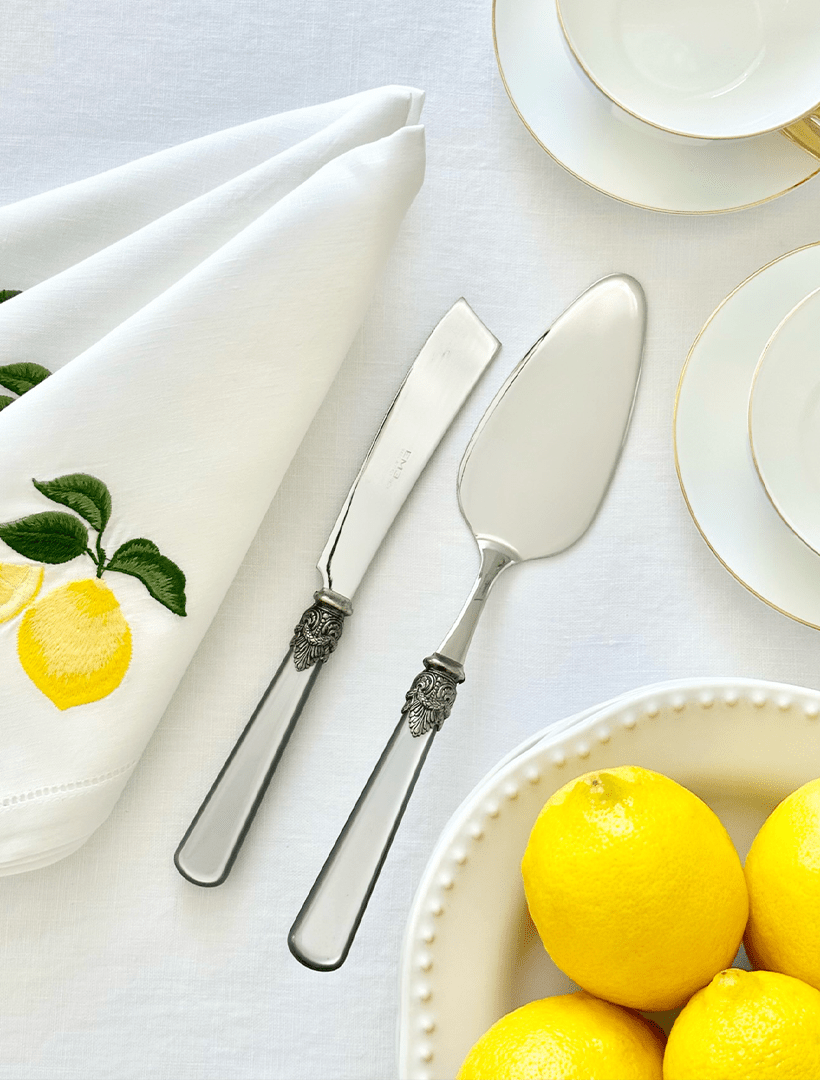 Verona 2 Piece Cake Server Grey - Zjoosh