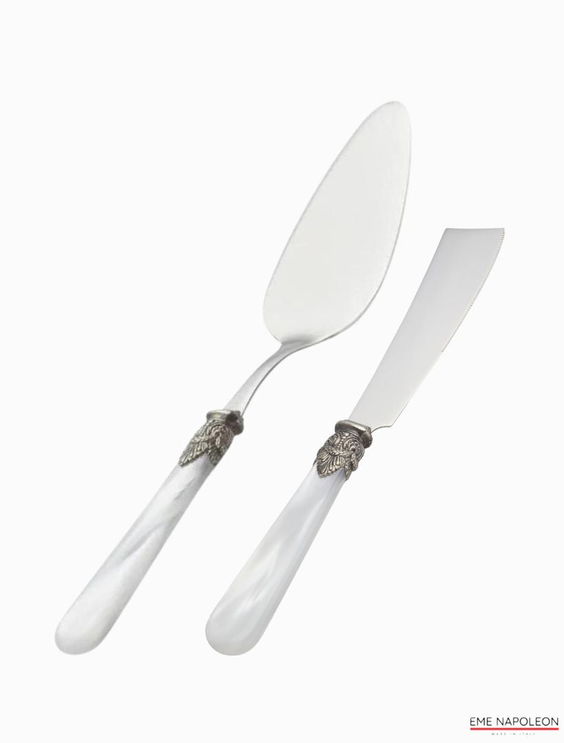 Verona 2 Piece Cake Server White - Zjoosh