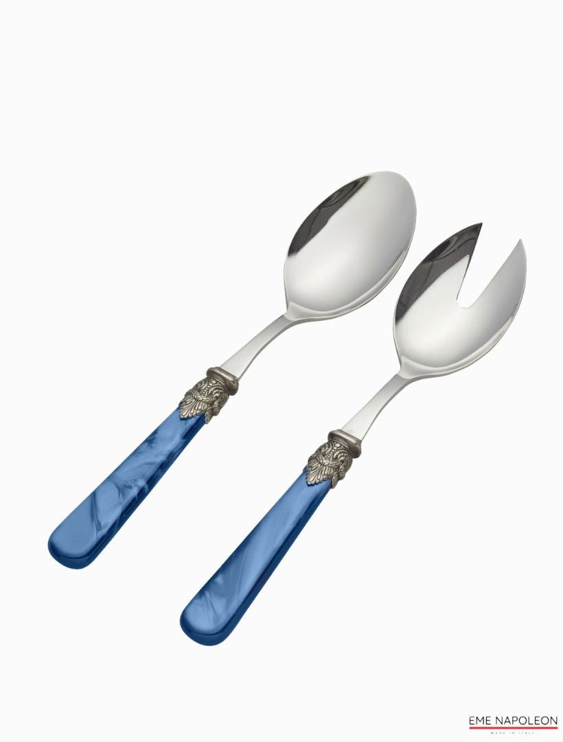 Verona 2 Piece Salad Server Blue - Zjoosh