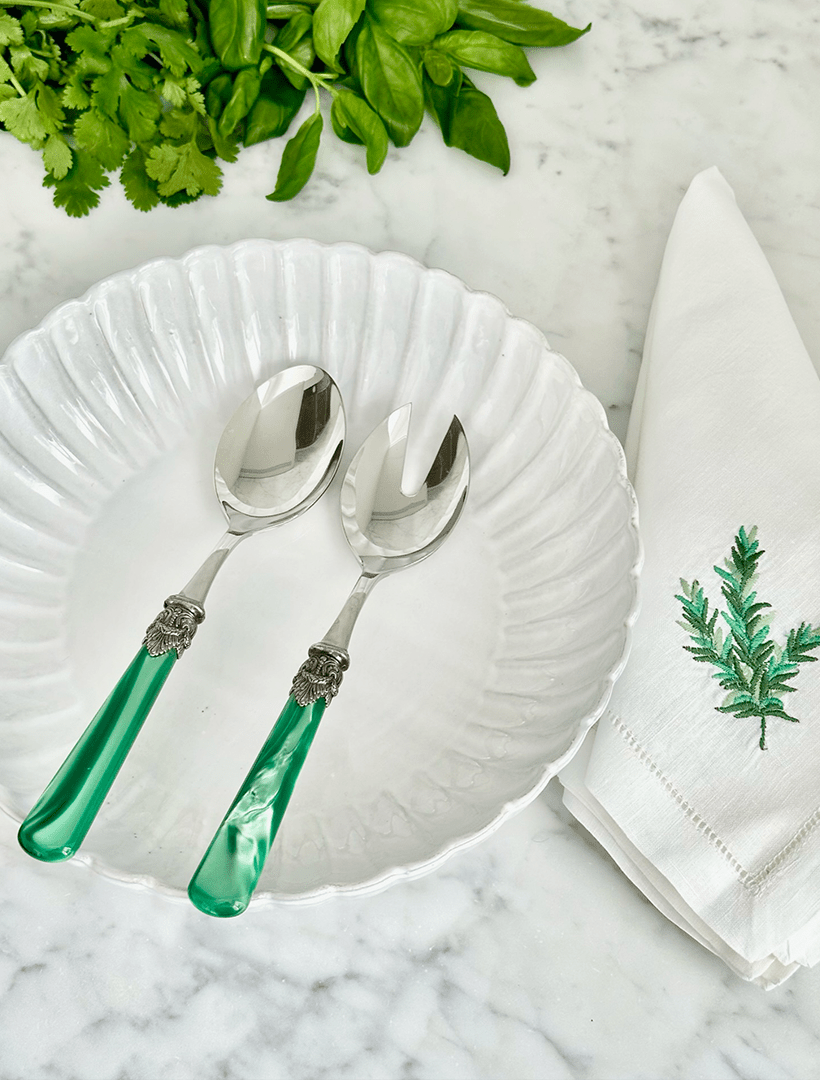 Verona 2 Piece Salad Server Green - Zjoosh