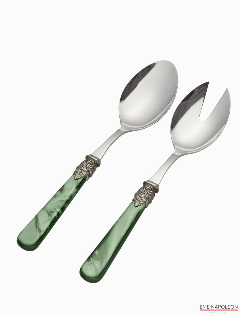 Verona 2 Piece Salad Server Green - Zjoosh