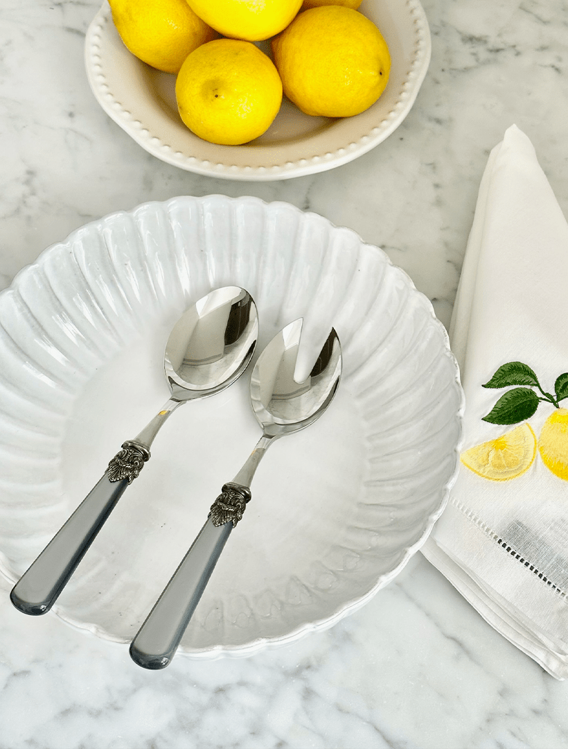 Verona 2 Piece Salad Server Grey - Zjoosh