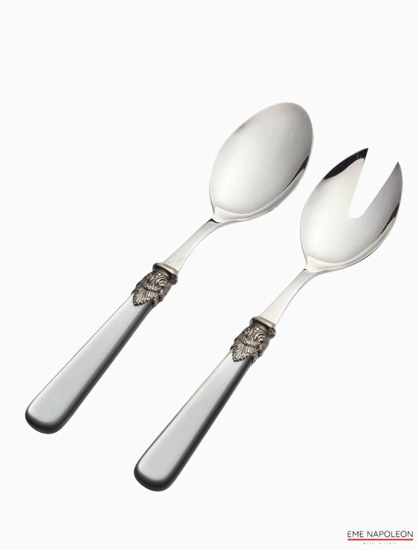 Verona 2 Piece Salad Server Grey - Zjoosh