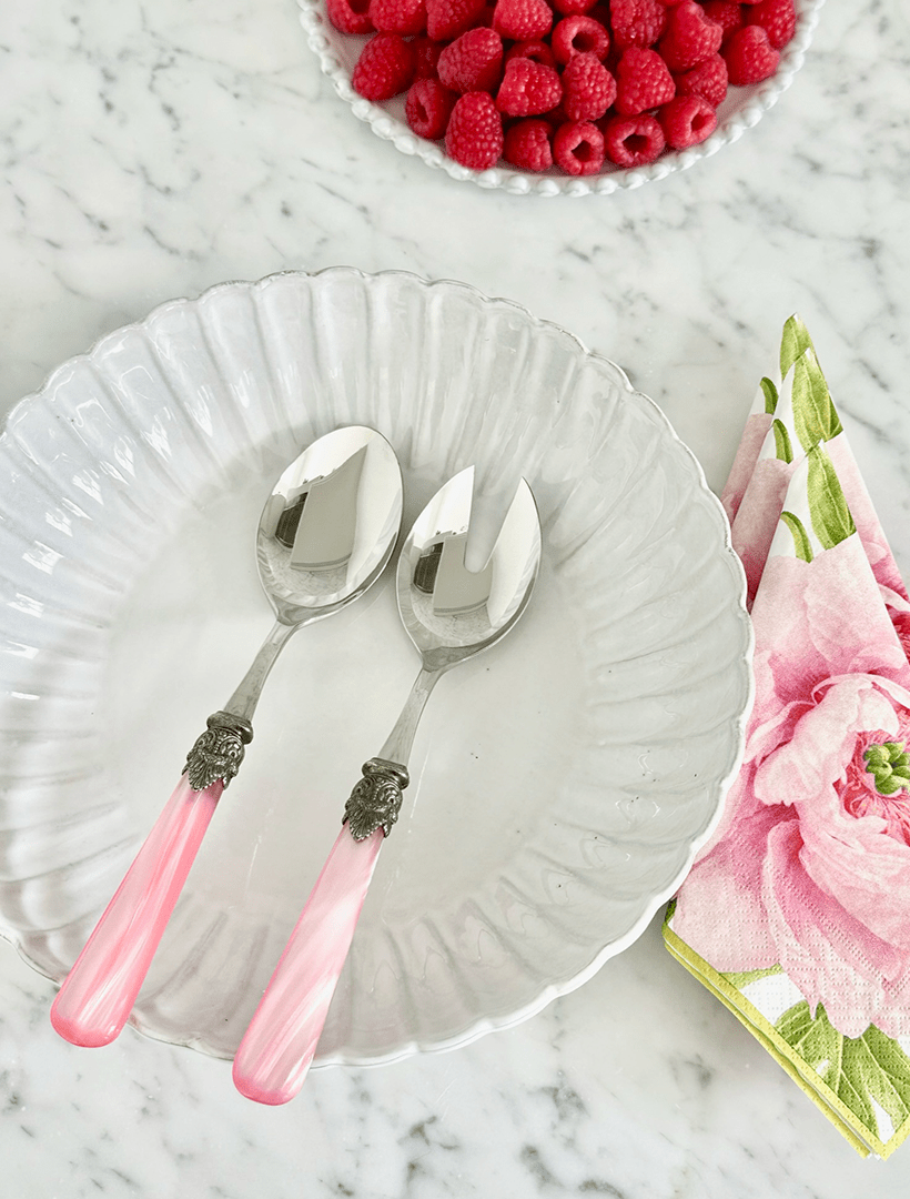 Verona 2 Piece Salad Server Pink - Zjoosh