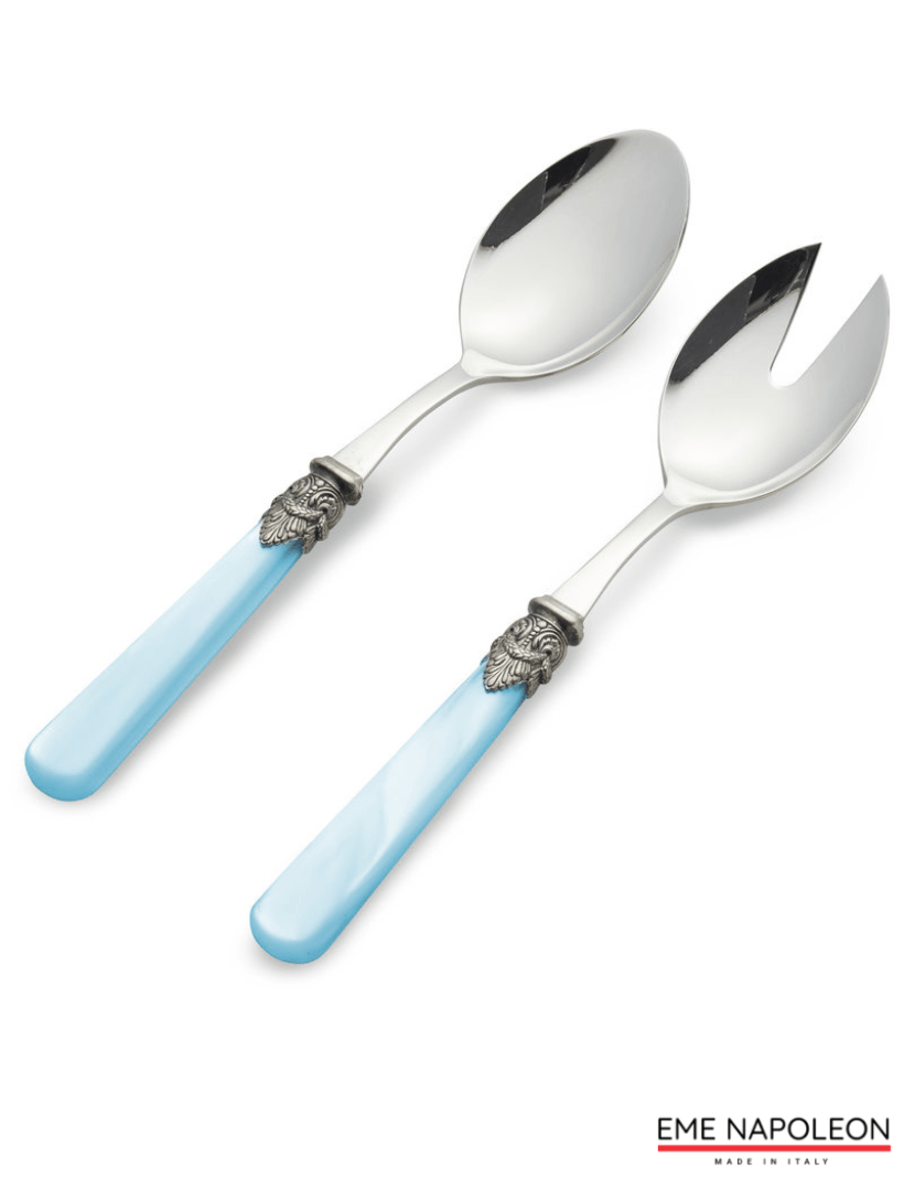 Verona 2 Piece Salad Server Seafoam - Zjoosh