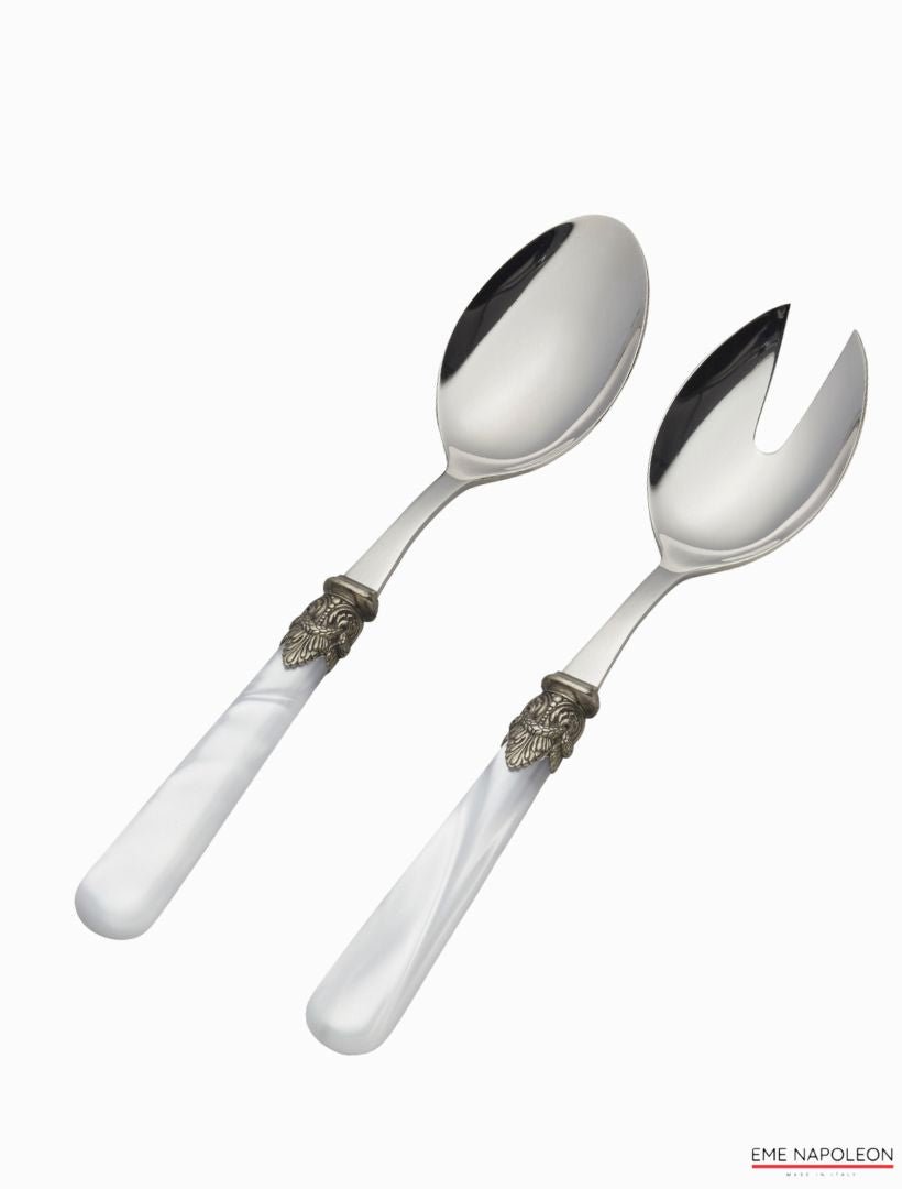 Verona 2 Piece Salad Server White - Zjoosh