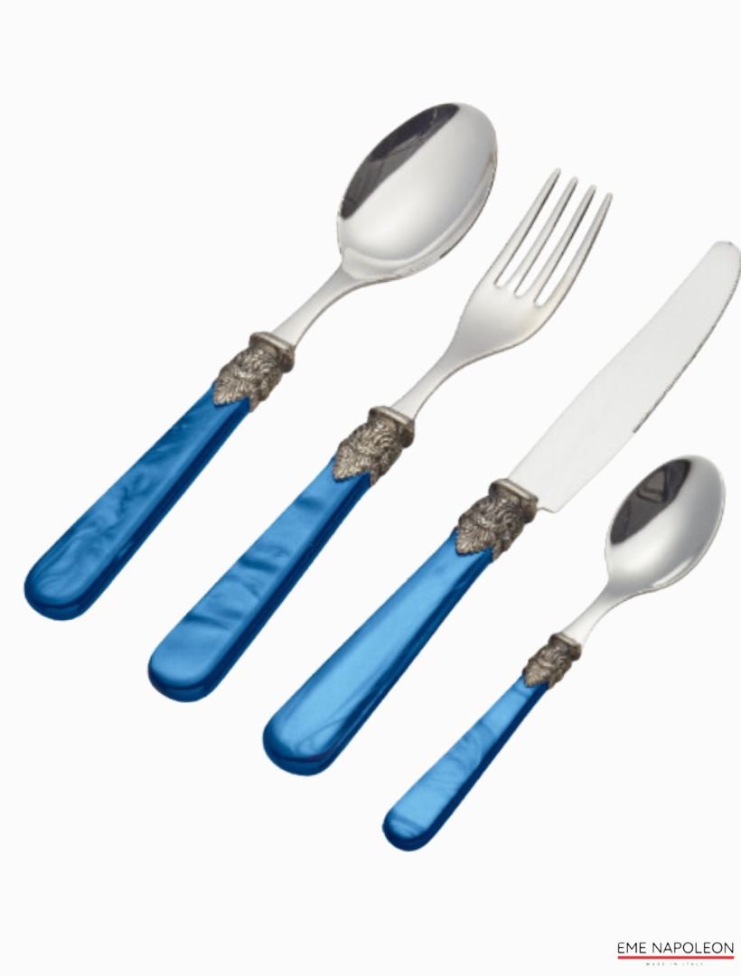 Verona 24 Piece Cutlery Set Blue - Zjoosh