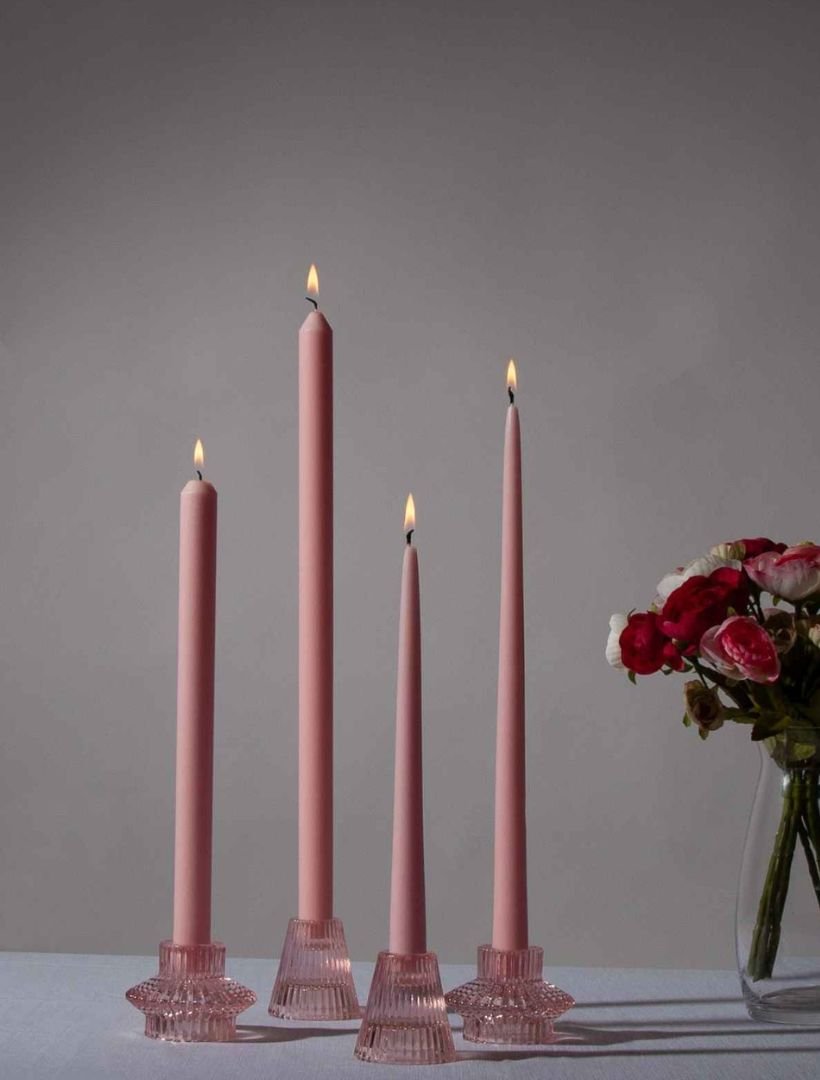 Vintage Blush 30cm Dinner Candle (Pack of 4) - Zjoosh