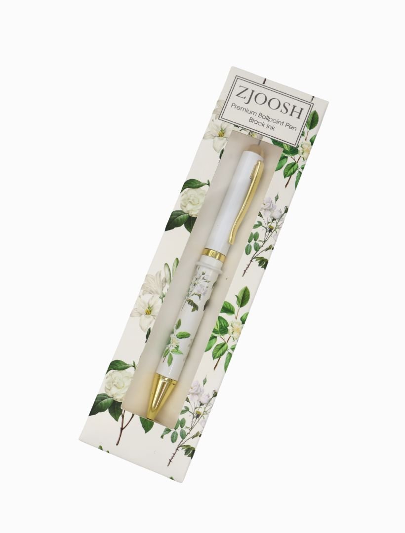 Vintage Botanical Pen White - Zjoosh