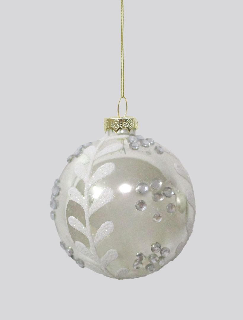 Vintage Glass Bauble Silver - FINAL SALE - Zjoosh