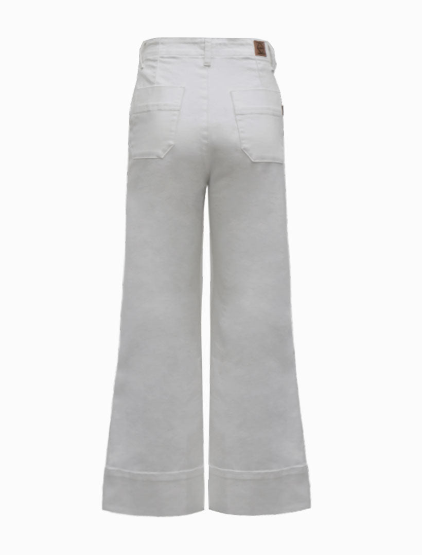 Wanda Denim Pant White - Zjoosh