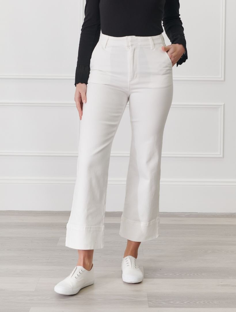 Wanda Denim Pant White - Zjoosh