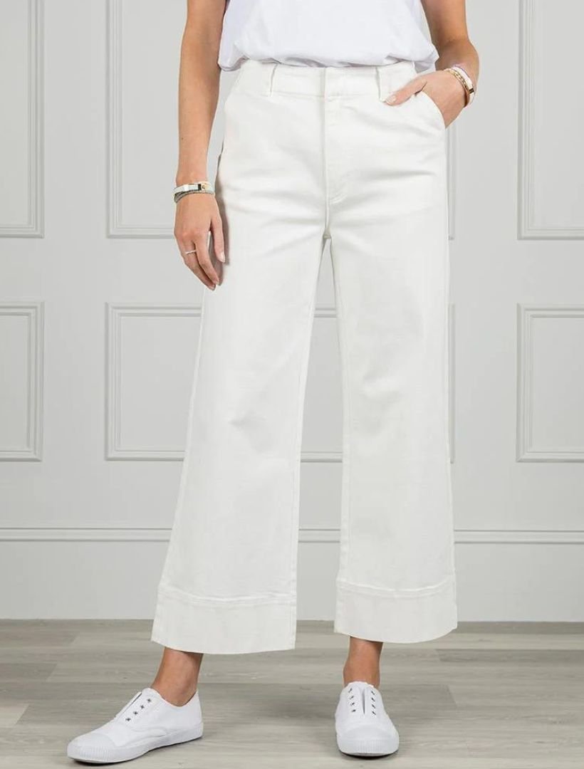 Wanda Denim Pant White - Zjoosh