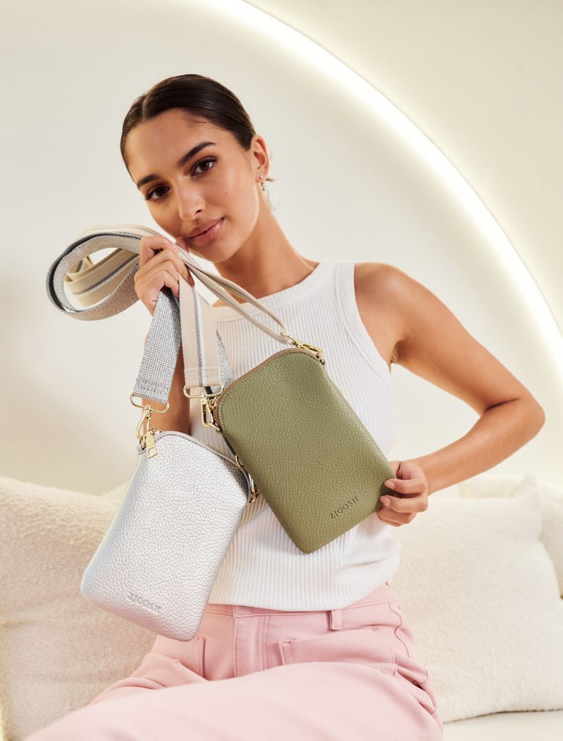 Wanderer Cross Body Bag Silver - Zjoosh