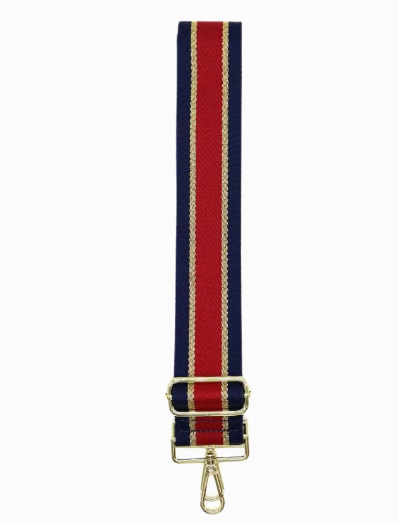 Webbing Bag Strap Navy Gold Red - Zjoosh