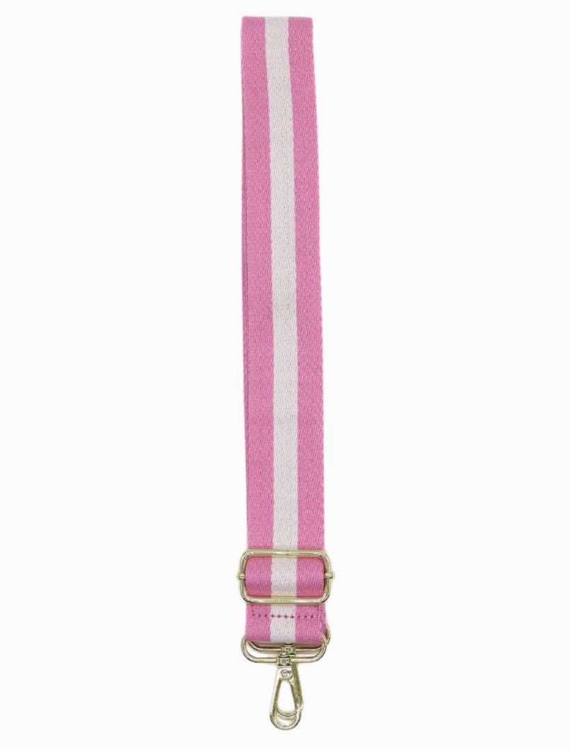 Webbing Bag Strap Pink White - Zjoosh